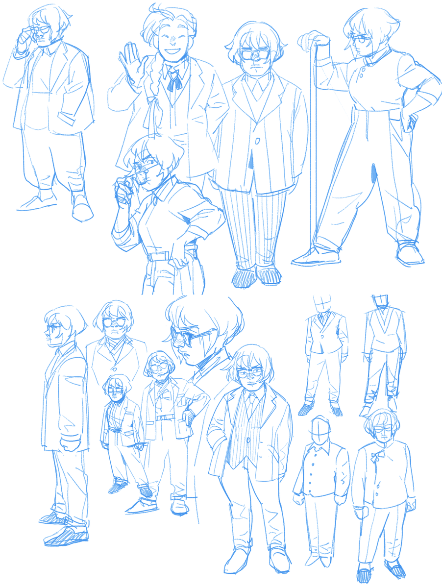 Some roughs that I really like, working my way to get to Kon's level of cleanliness 