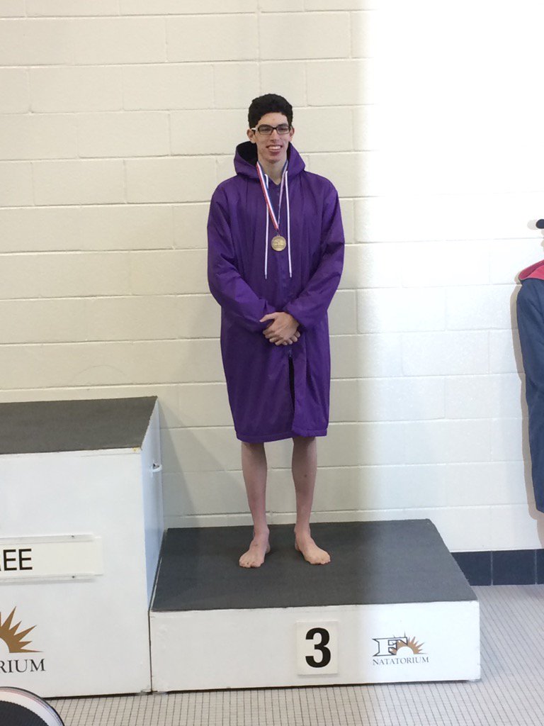 Congratulations Noah Levine 3rd in 100 Free - 1st boys swimmer to be on the podium at Region for IHS!!! StateOfMind