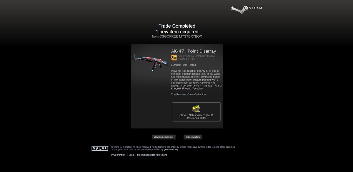 Emilsobo's tweet image. @csgofreecom From 0.20$ to this