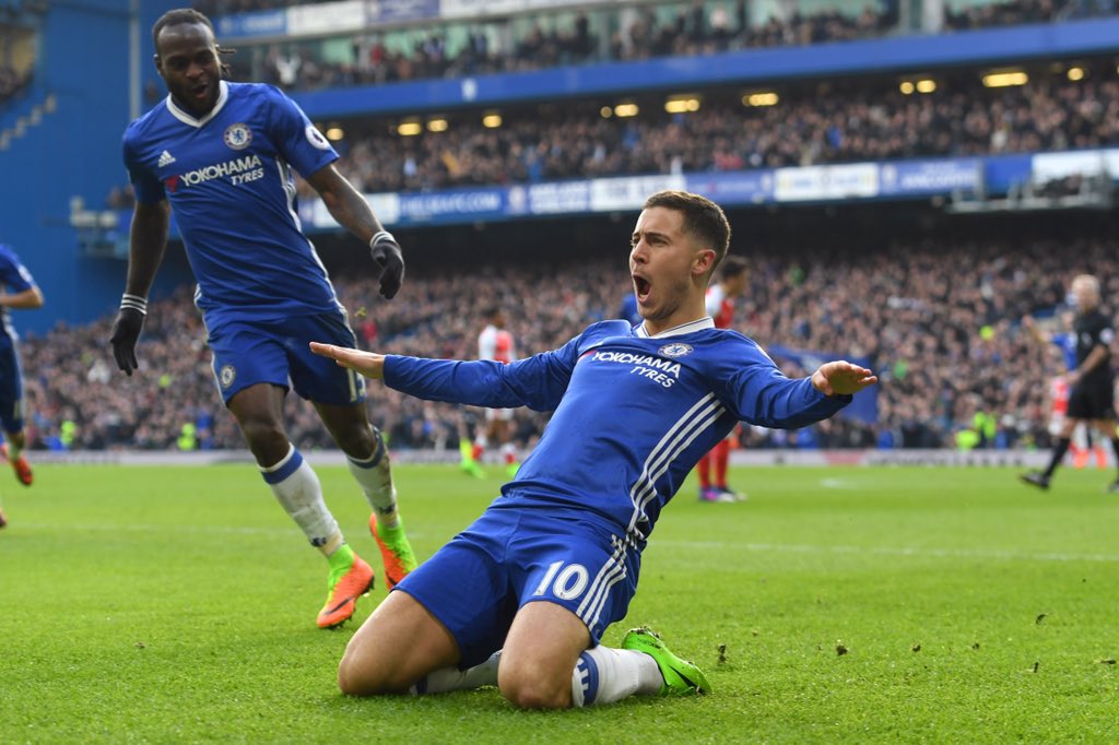 ChelseaFC's tweet photo. Today's man of the match - @hazardeden10 🔥 https://t.co/mVnOYqerWm