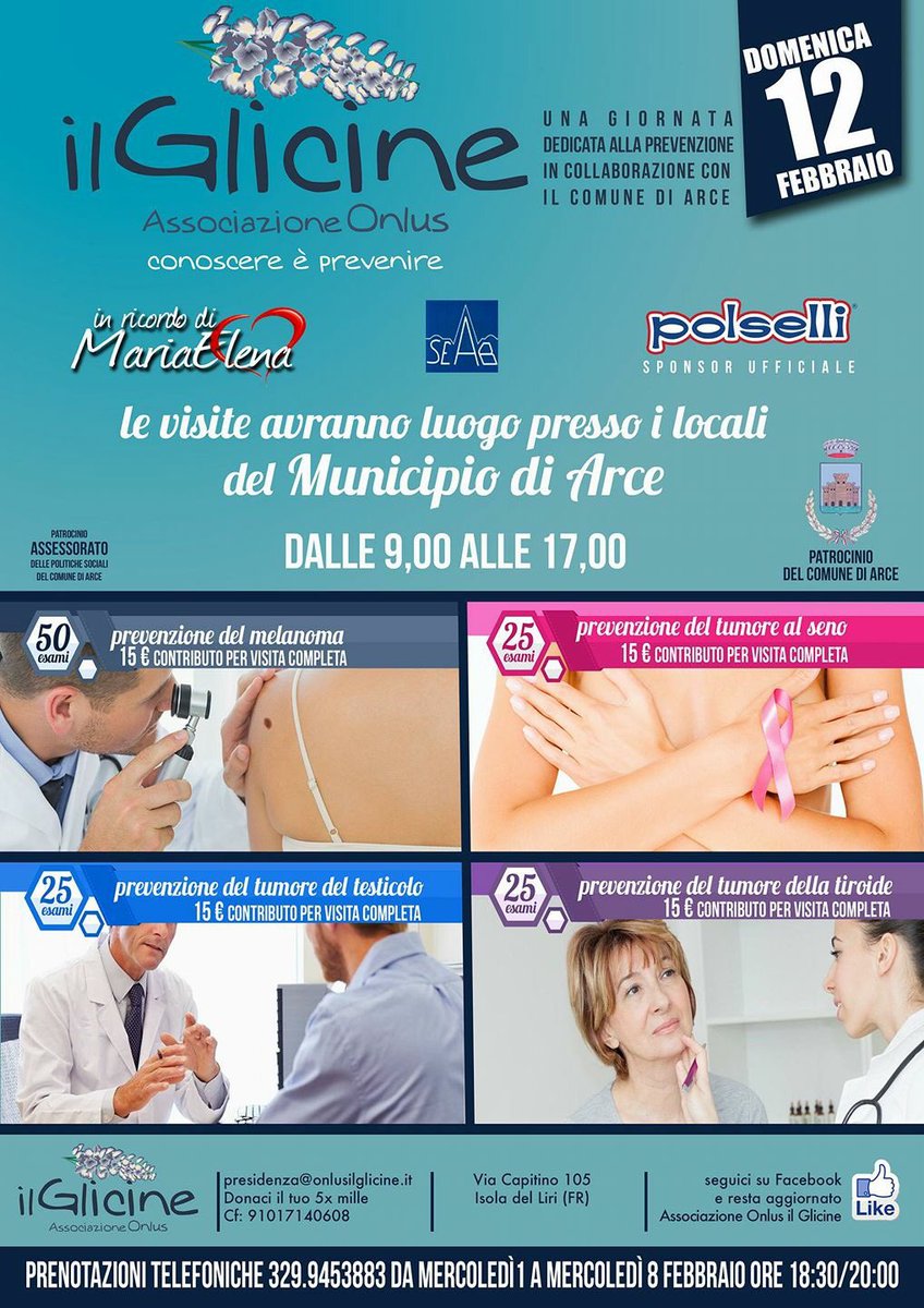 silviaquad's tweet photo. #cancro ogni giorno l'associazione Il Glicine combatte per promuovere la prevenzione dei tumori! https://t.co/zIv3y6l4ZV