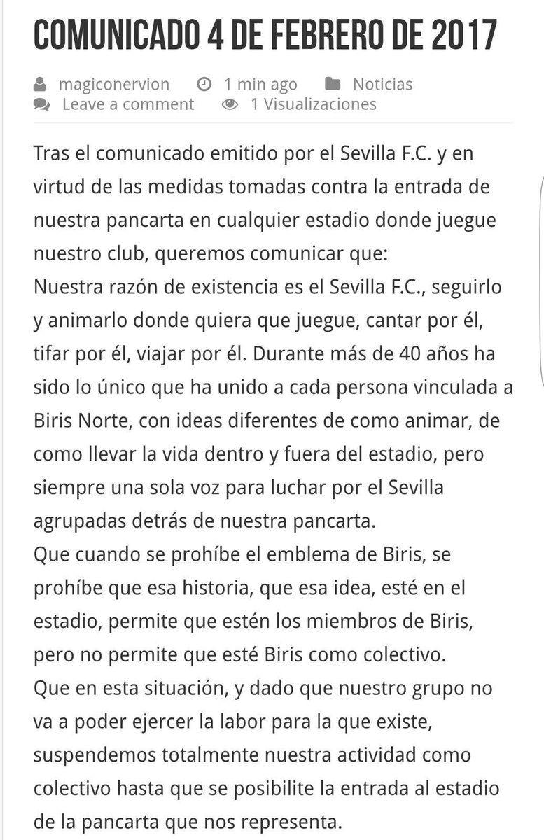birisoficial's tweet photo. Comunicado  04/02/17 https://t.co/nSsXF6eHsA