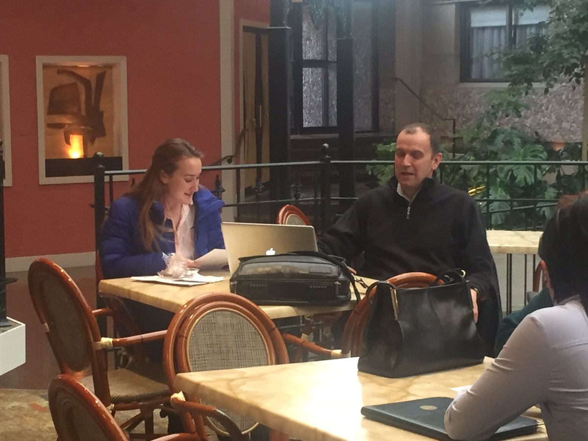 PassportToPR's tweet photo. @PSUCollegeComm celeb Bob Martin is here helping attendees spruce up their resumes and cover letters. Thanks Bob! #PassporttoPR https://t.co/irkxj3jhYt