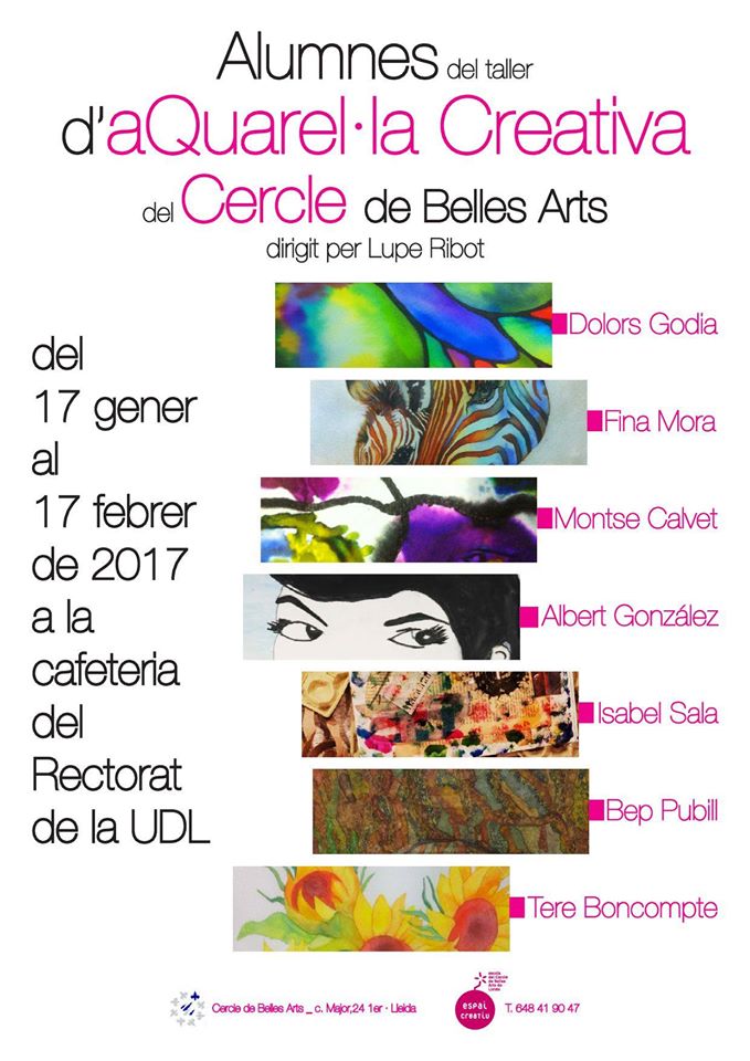 Aquarel·la creativa a la cafeteria de la Udl #Lleida bit.ly/2kts6U8