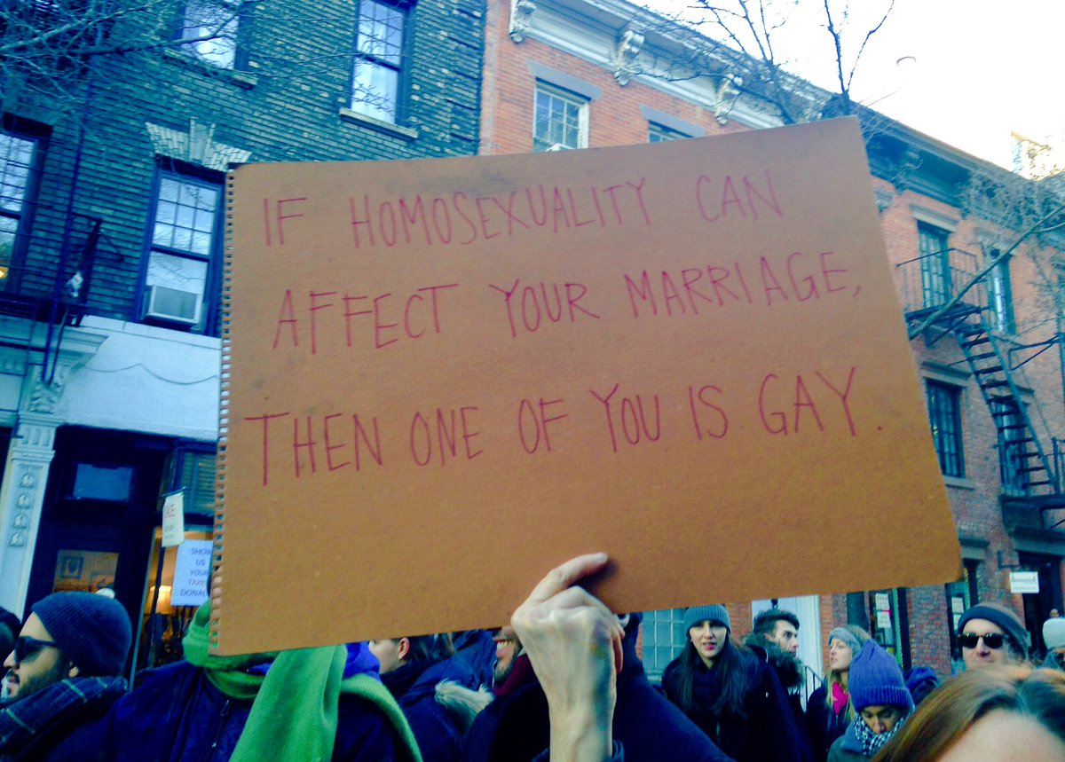 cjcmichel's tweet photo. "If homosexuality can affect your marriage, then one of you is gay" #Stonewall https://t.co/aJqpiCi9sF