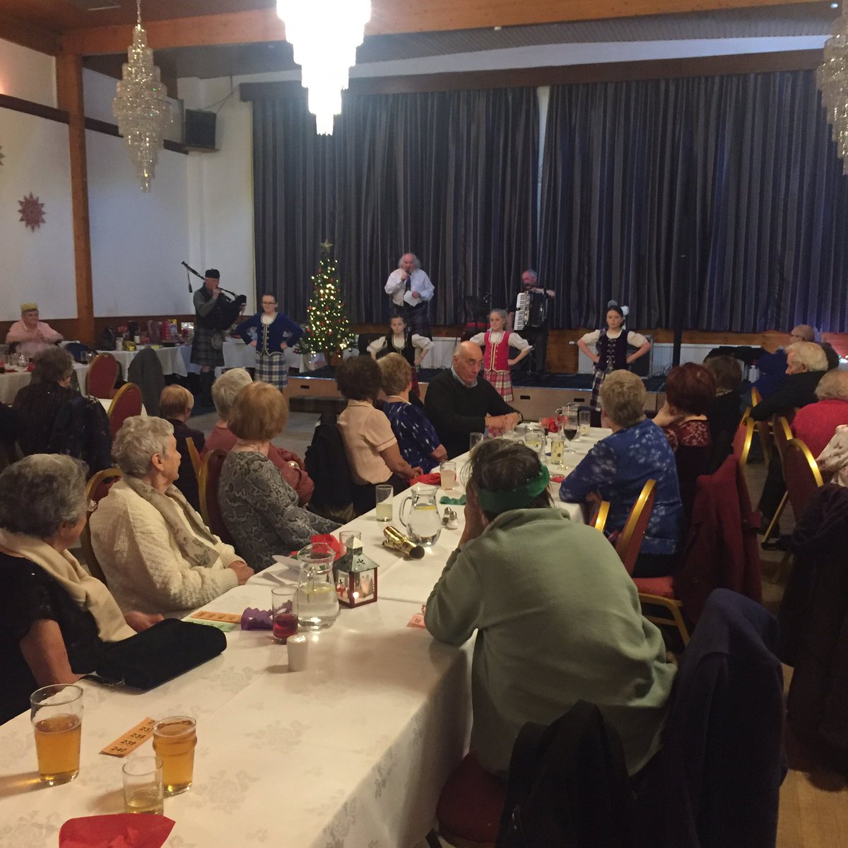 Great turnout for the over 60s Xmas dinner in the national hotel #dingwall #2017