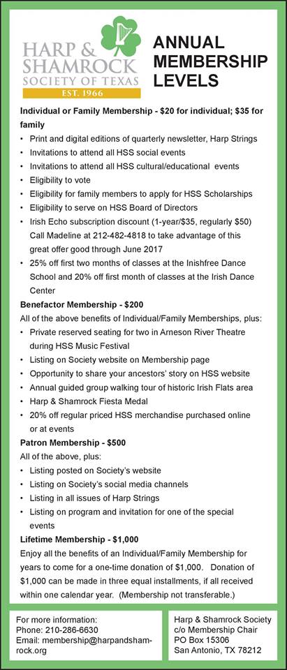 HarpShamrockTX's tweet photo. Check out our new annual membership levels &amp; benefits. Renew your membership/join us today! https://t.co/LWwdIUxbGc #membership #jointhefun https://t.co/rbV0ViN5Nx