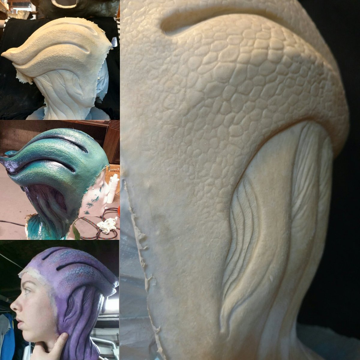 TheMadMasker's tweet photo. #asari headpieces going back up on Monday!  Check my Instagram or Facebook for details! #masseffect #prosthetics https://t.co/A6mA2aQmsM