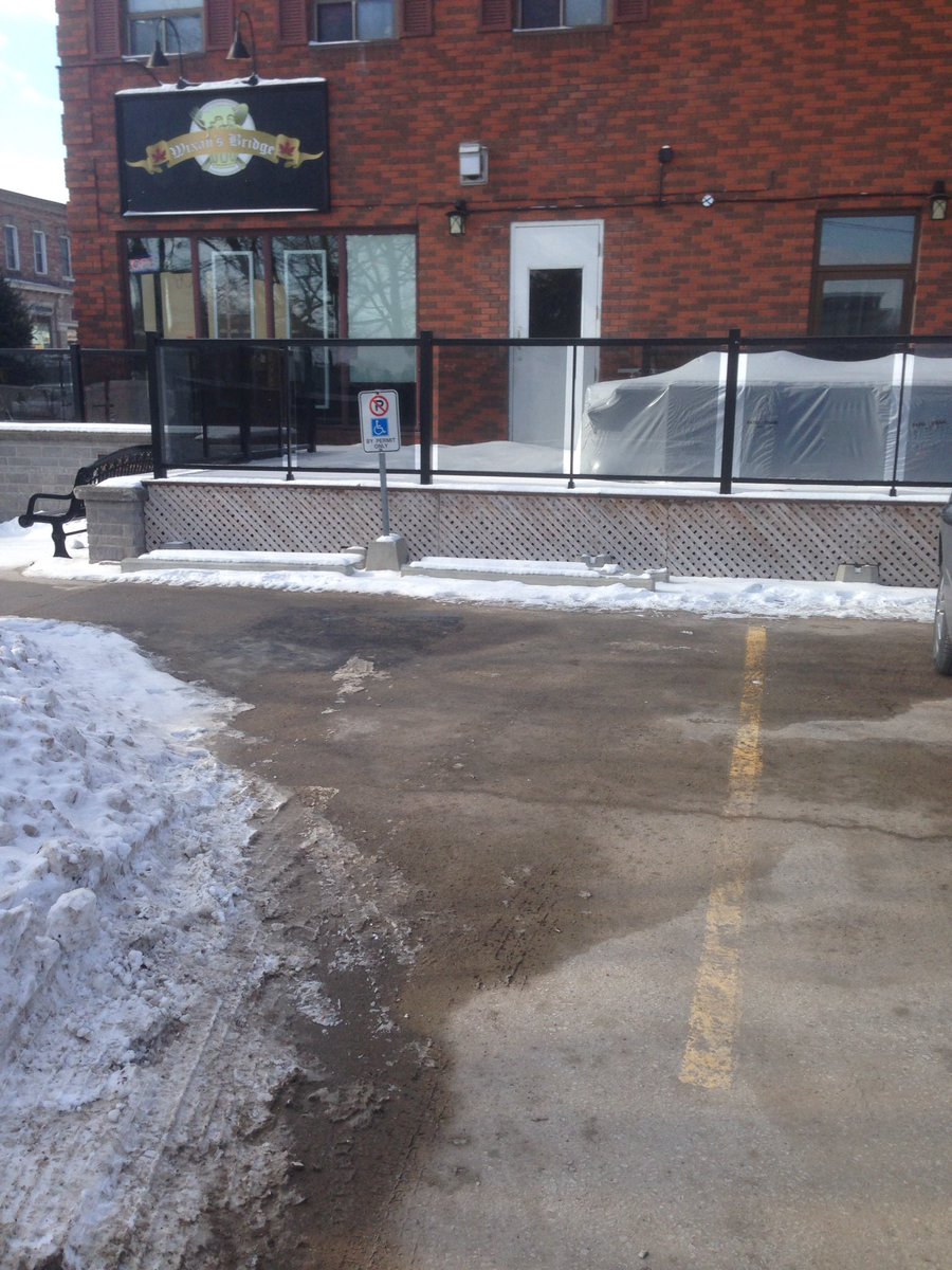 #accessibility sometimes is simple consideration. Not snow plowed into municipal accessible parking spaces <a href="/twpuxbridge/">Township of Uxbridge</a> #aodafail