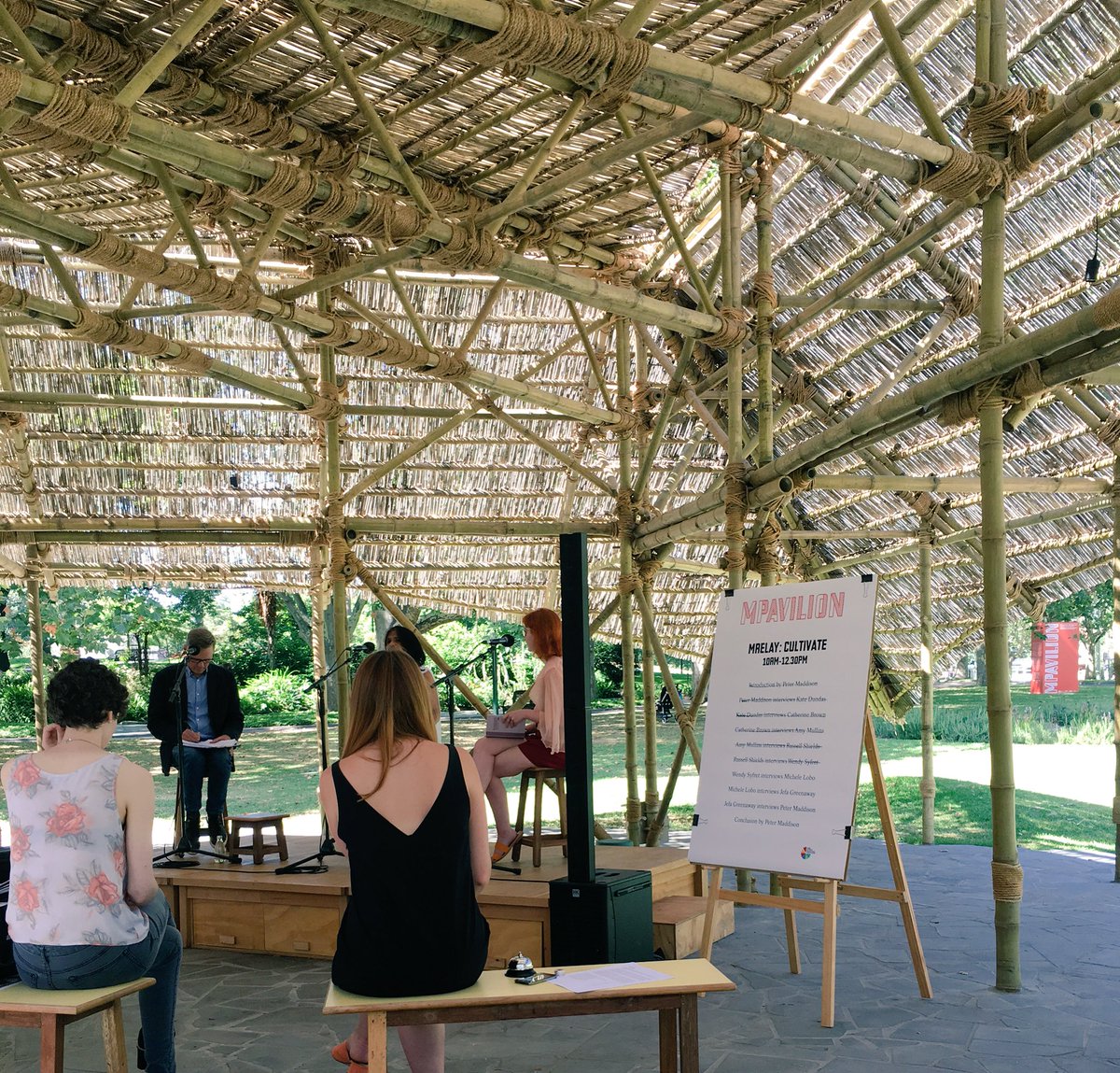 GemmaPortelli's tweet photo. Easily one of my favourite spots in the city - great talks, music and a welcoming space #mrelay #mpavilion #melbourne #ideas https://t.co/YzLSlnAcx2
