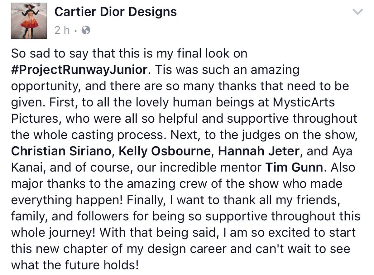 cartierdior's tweet photo. my last look on #ProjectRunwayJunior 💋✂ #designercartier https://t.co/b576sjrI2K