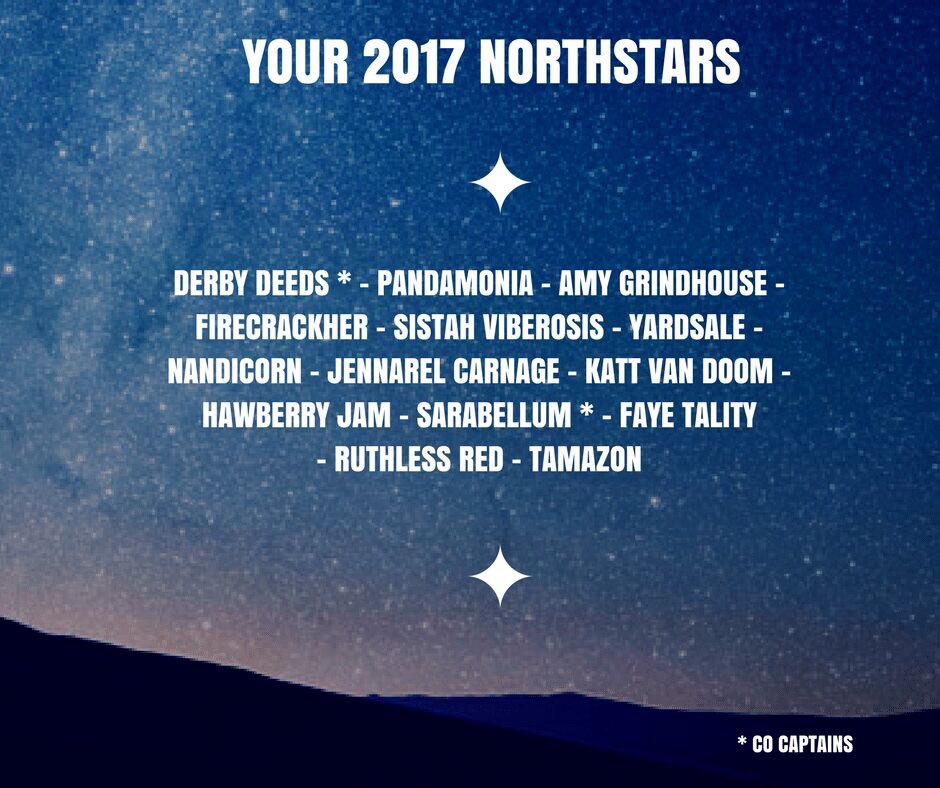 Introducing your 2017 Northstars!! #WFTDAapprentice #rollerderby #cityofpg