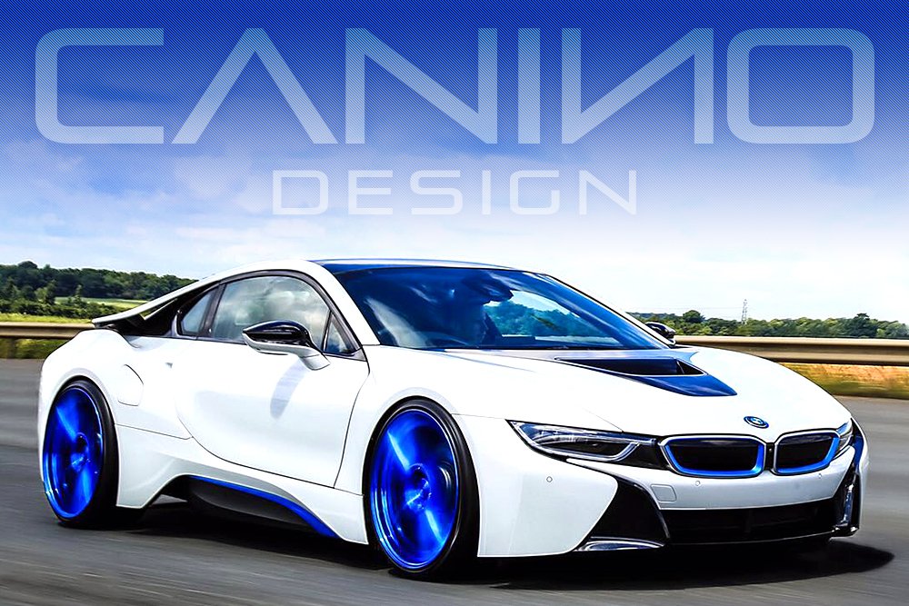 CaninoDesign's tweet photo. Rollin' in a BMW i8 with color-matched 2-piece CaninoCD15s #canino #caninodesign #andyleem i8 Credit: @andyleem https://t.co/ARWXXFpelT