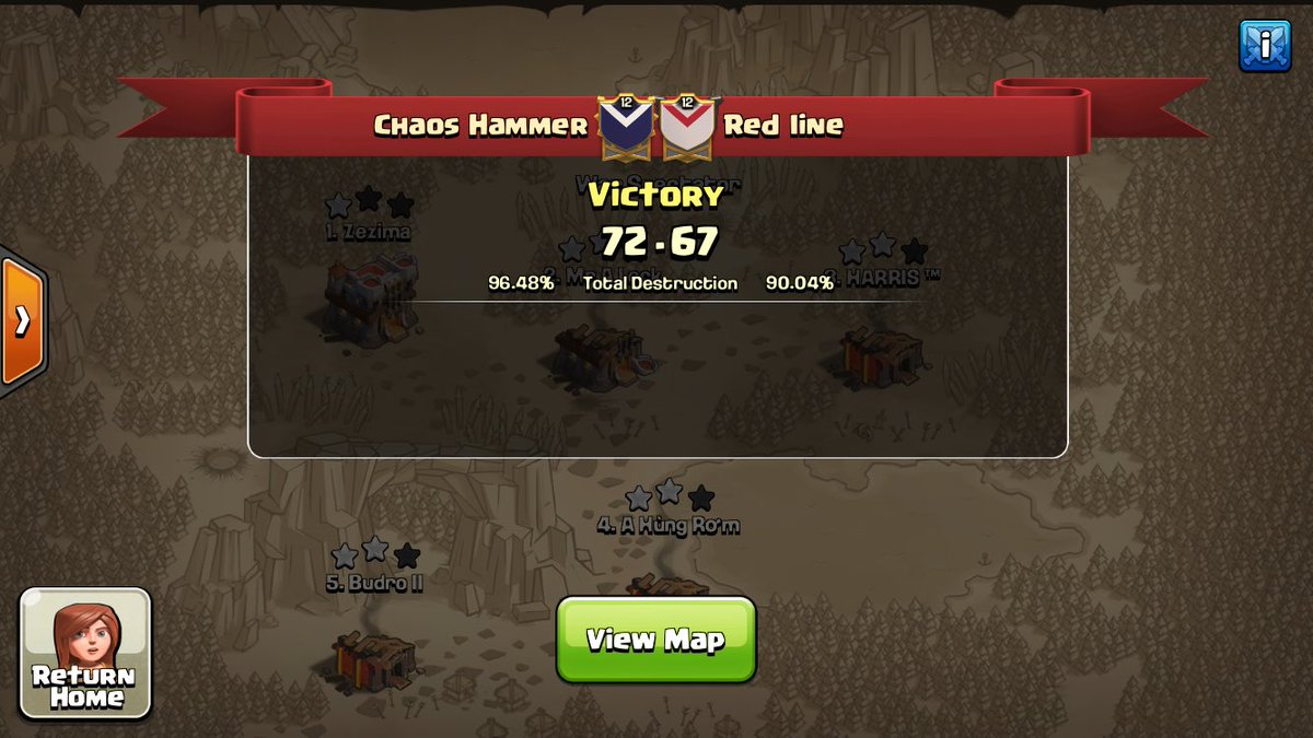 Chaos_Hammer's tweet photo. Good war against @BloodLineCoC for week 5 in the @MinerLeagueCW GL in the future 🔨🔨 https://t.co/SuQHG54zYw