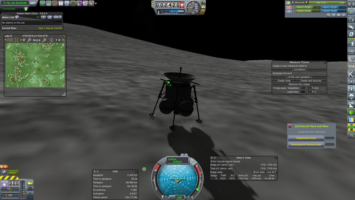 Volatar's tweet image. Success! This concludes the Iota Probe Program, and with it, funding for a full upgrade of the KSC. #KSPG