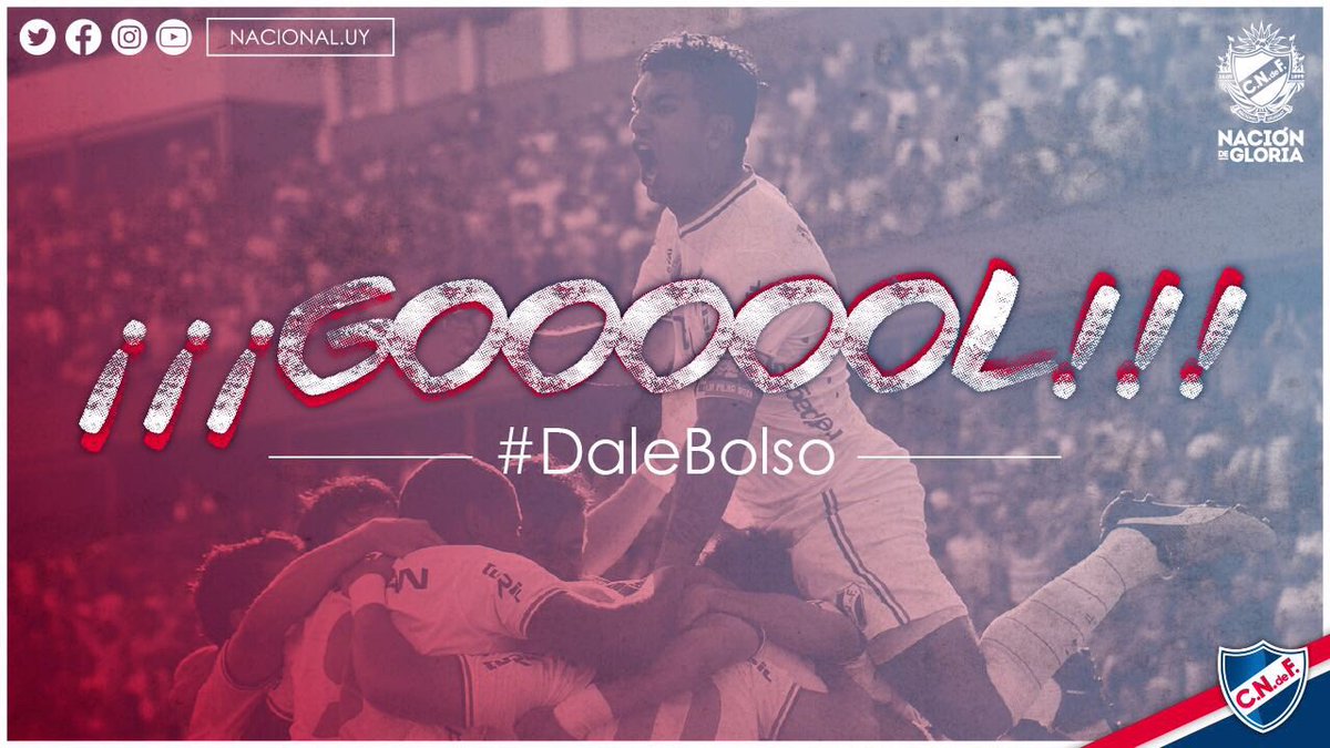 Nacional's tweet photo. ¡GOOOOOOOOL! A los 59' @dutra_kevin marca el 1-0 ante @JuventudUy. #DaleBolso!!! https://t.co/vlEkoVfBSD