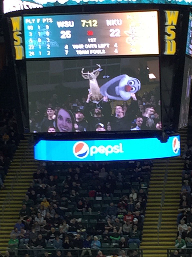 JeffMercer54's tweet photo. I've got a @GaryCroswell sighting at the @WSU_MBB game... @WSUBaseball must be close! https://t.co/Kzbo8C4HHa