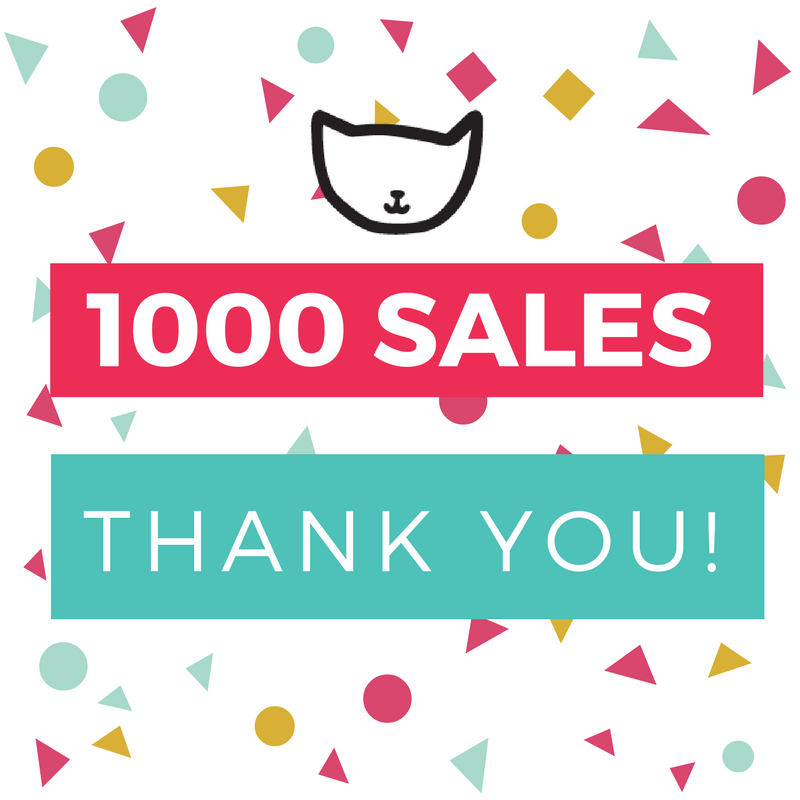 meowmalade's tweet photo. We've just reached 1000 sales! Thank you for your support fellow cat lovers :) #etsyca #catlady #GirlBoss #catlovers https://t.co/emU2WIzB01