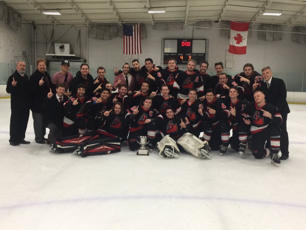 WCHCHockey's tweet image. Congratulations to the 2016-17 #WCHC Champions Cal State Northridge. @CSUNIceHockey
