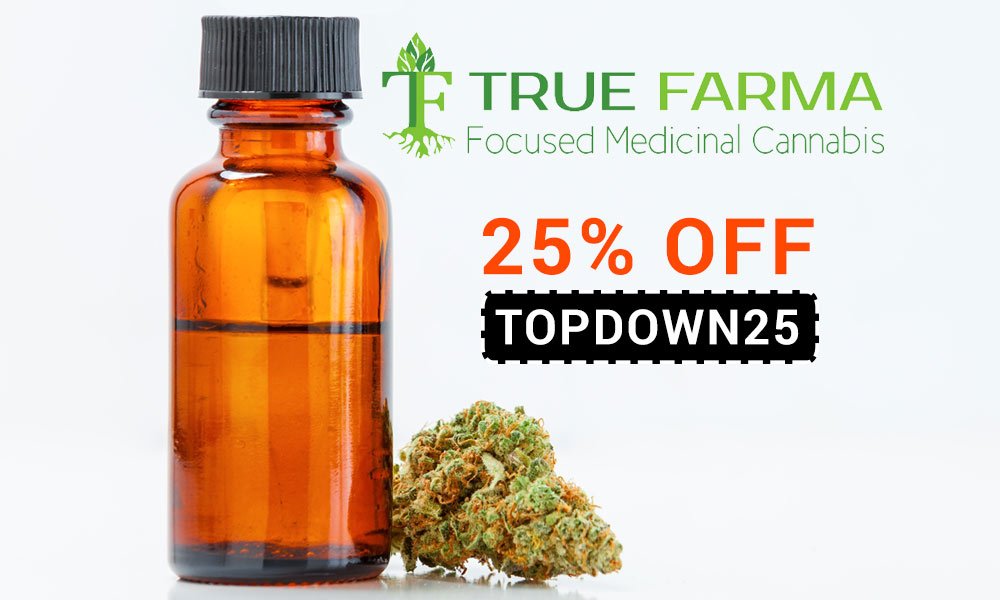 Topdown_Weed's tweet photo. Our True Farma Coupon Codes are worth 25% off https://t.co/x5tSQJzXP3 https://t.co/QLqluQ9G73
