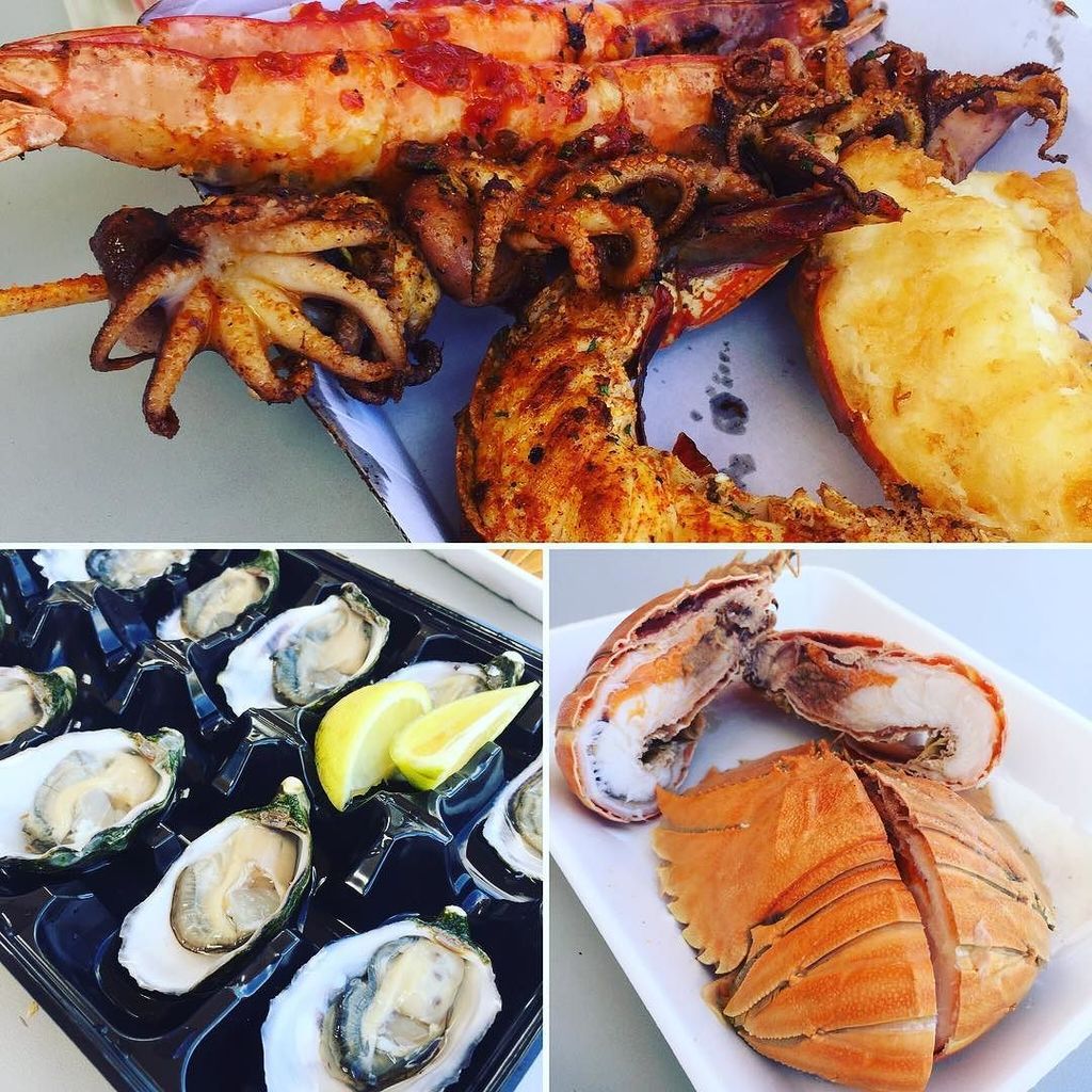 watty's tweet image. seafood lunch: grilled lobster, grilled prawn, octopus, pacific oyster, balmain bug #fishm… instagram.com/p/BQHIFlCA6cR/