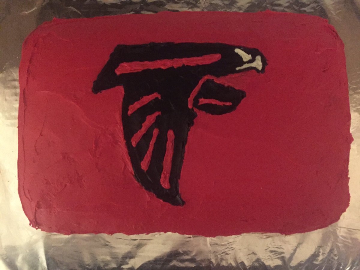 krislhall's tweet photo. Here's my Super Bowl cake I made! @AtlantaFalcons #SuperBowl #GoFalcons https://t.co/qw6fWjX3L5