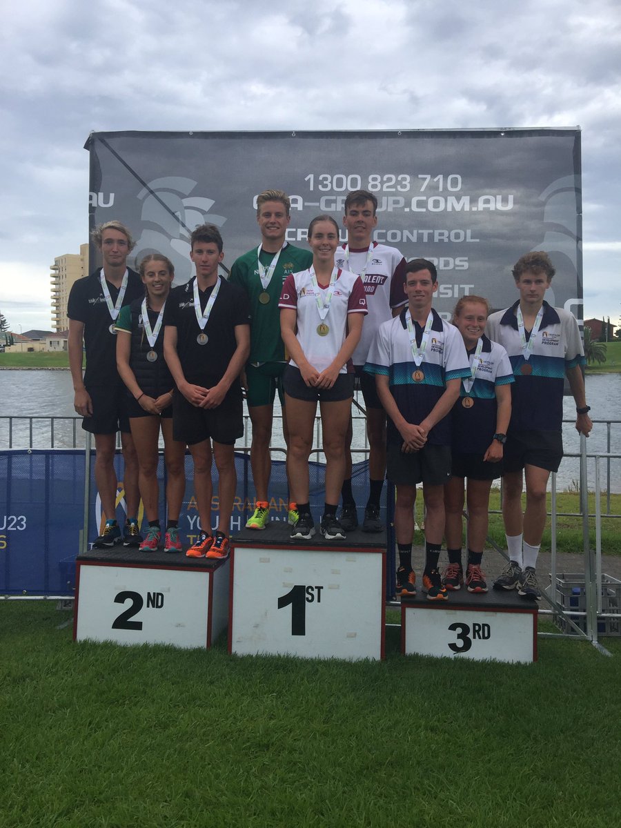 AusTriathlon's tweet photo. National Junior Mixed Relay Podium https://t.co/OjhcKdK0WH