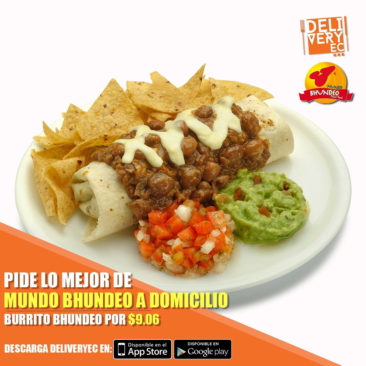 deliveryec's tweet image. Te recomendamos un delicioso Burrito de Mundo Bhundeo! Pídelo con @DeliveryEC! Disponible hasta las 23h40 en todo Samborondón. #LaMejorApp