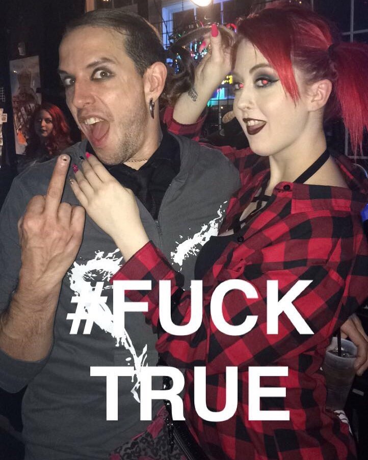 deckerdrummer's tweet photo. #Shiprocked reunion in Jersey sporting #sideponiesforlife and of course, #FuckTrue https://t.co/v7k63TJObF