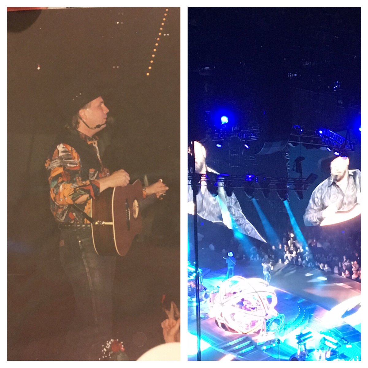 tsr003's tweet photo. 20+ years ago... and not much has changed. @garthbrooks and @trishayearwood were amazing today!!! https://t.co/QkH4B6E37q