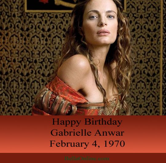 Happy Birthday to Gabrielle Anwar, born February 4, 1970! What do you know here from? 