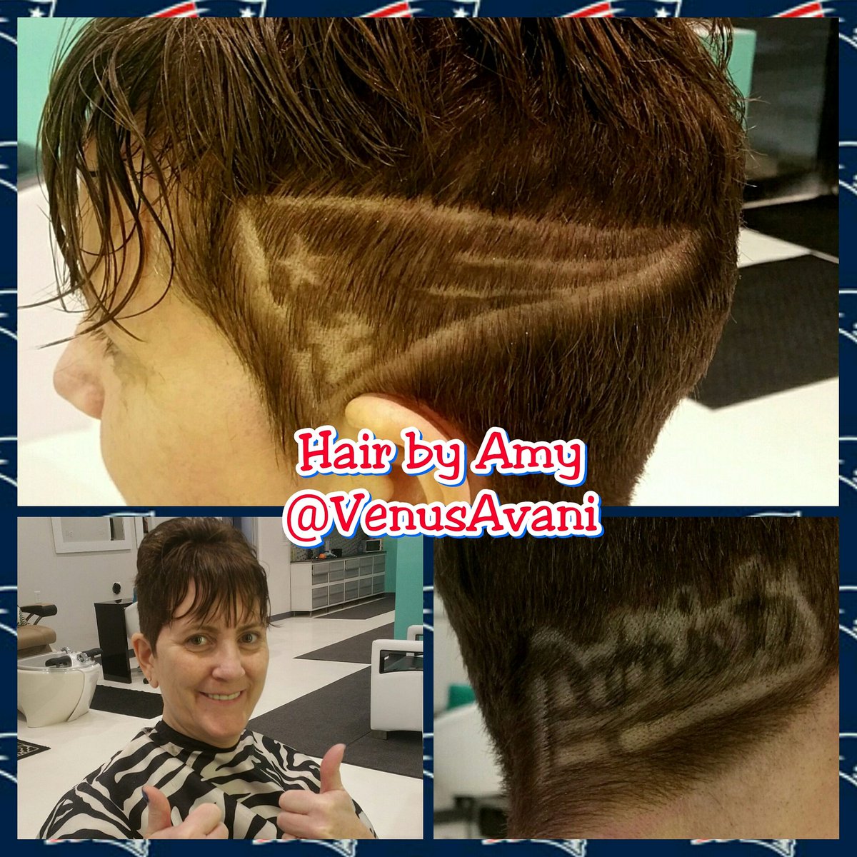 #Patriots #hairdesign by me 😙