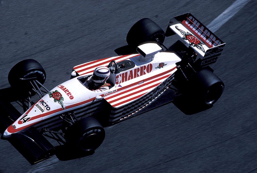80s90sF1's tweet photo. Pascal Fabre in the slow but fine looking AGS #AGS #80sF1 https://t.co/65bxeAKkix