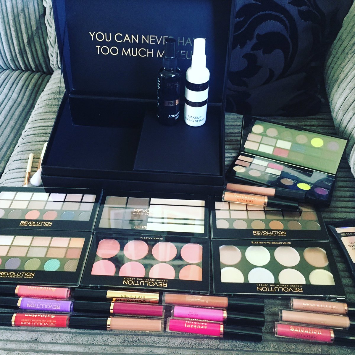 AllieJane182's tweet photo. When your make up addiction gets out of hand..... @MakeupRVLTN #makeup #makeupban #mac #blog https://t.co/S73zFdPoGV