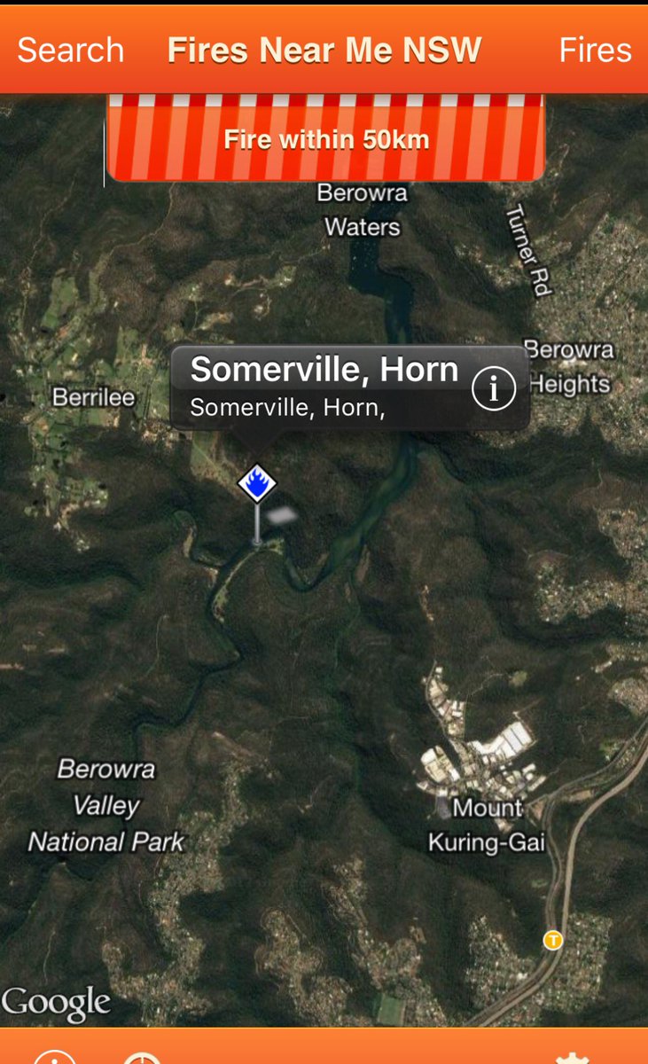 Firefighters are working to contain a bush fire burning at the end of Somerville Rd #Hornsby. No homes are currently at threat. #NSWRFS