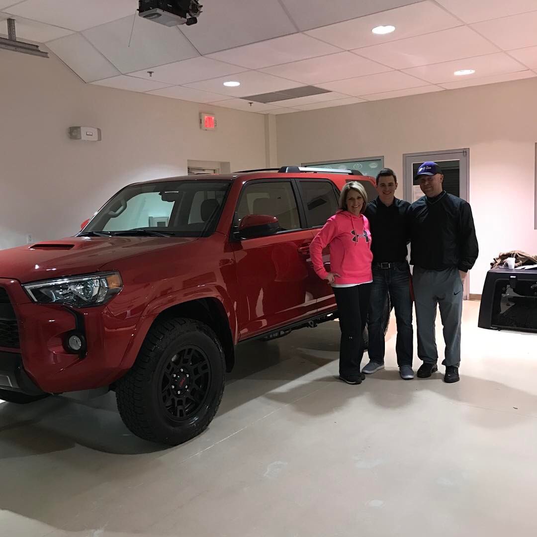 ToyotaMJ's tweet photo. Big thank you to Jason and Jennifer! Congrats on getting your TRD pro 4Runner! #5000testdrive https://t.co/29yDFs6Oub