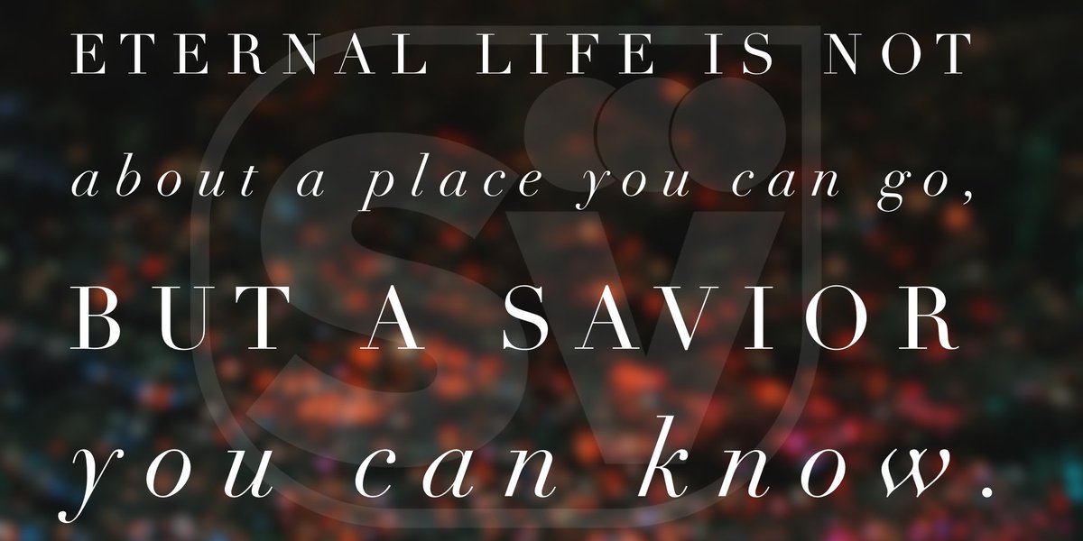 SunValleyCC's tweet photo. "Eternal life is not about a place you can go, but a Savior you can know." @ChadSVCC #svQuestion https://t.co/ew1pv53Big