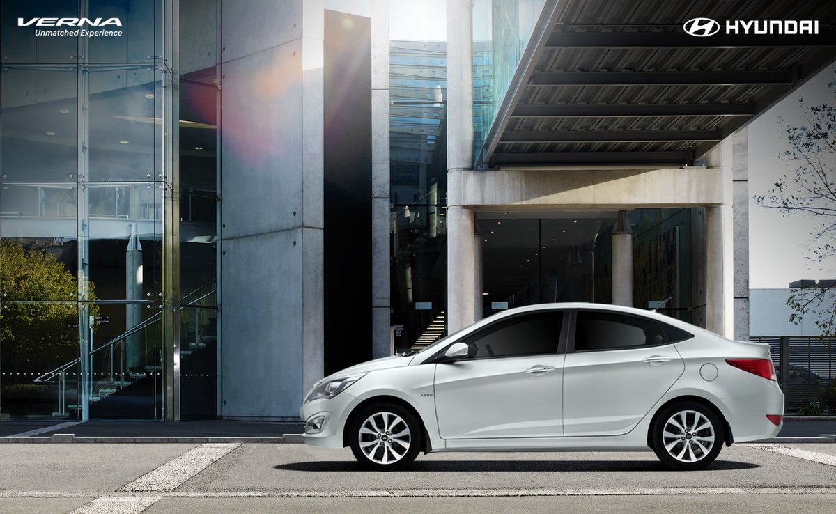 HyundaiIndia's tweet image. The performance, safety, style and technology of the #Verna create an #UnmatchedExperience. Book today: m.hyundai.co.in/mobile/details…