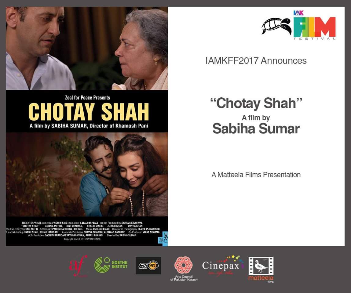 addujaffar's tweet photo. My film #ChotayShah Dir by Sabiha Sumar and many other great films at I AM KARACHI FILM FESTIVAL from 23rd to 26th Feb #IMKFF2017. DO GO https://t.co/XyHs2wbixU