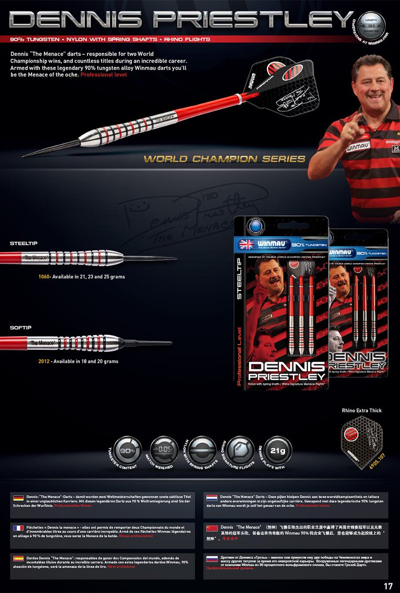 MenaceFans's tweet image. Fancy being a Menace down your local pub? Why not purchase a set of these 90% Tungsten Dennis Priestley replica darts.