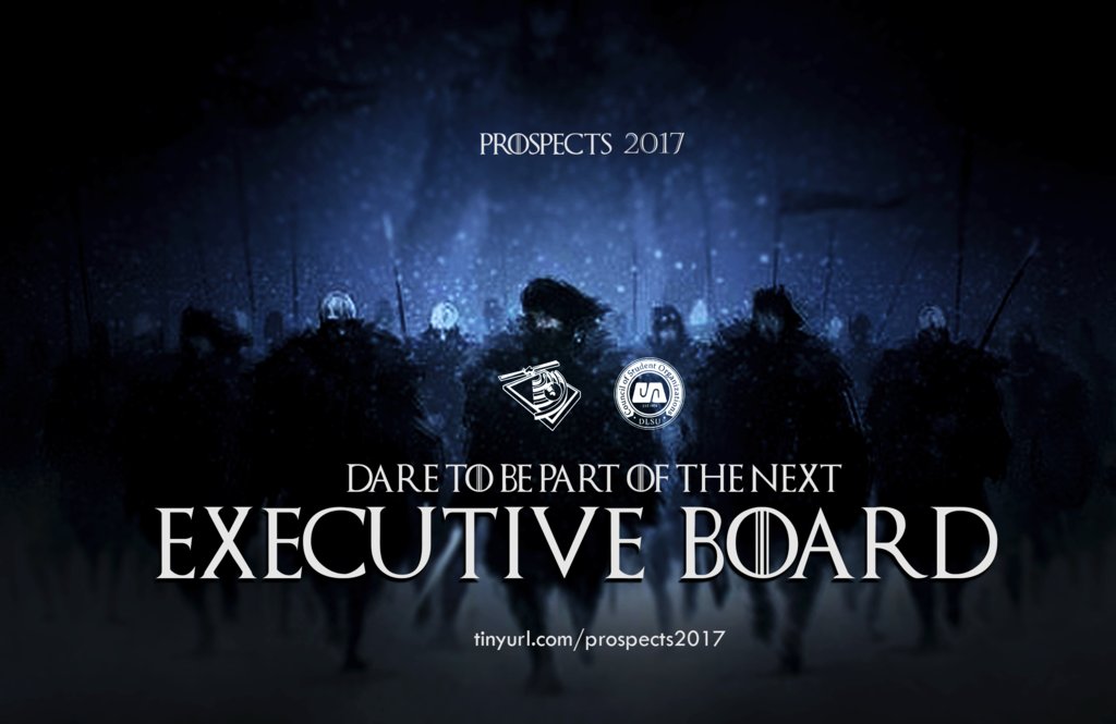 dlsueces's tweet photo. Dare to be part of the next Executive Board

(c) Anna Tabalan https://t.co/7w6ShBYsCF