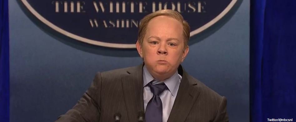 ABC's tweet image. Melissa McCarthy skewers Sean Spicer, Baldwin reprises Trump role, Bannon portrayed as Grim Reaper on "SNL"  abcn.ws/2laPKoA