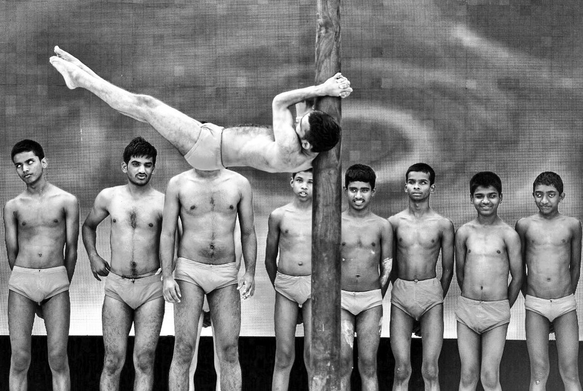 aripho's tweet photo. Visually impaired boys performing Malkham - gymnastics on pole #blind #malkham #visuallyimpaired https://t.co/PuhWKBrmFS
