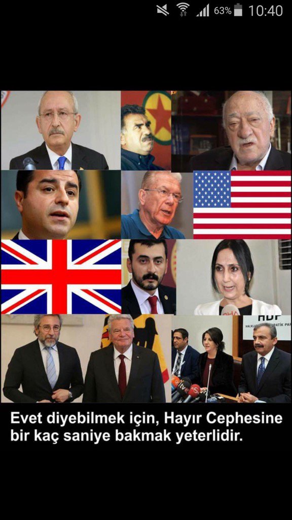 EVET DEMEK İÇİN SADECE GÖZÜNÜZÜN ÖNÜNE ŞU HAYIR DİYEN CEPHEYİ GETİRİNİZ.
BAŞKA GEREKÇE ARAMAYA GEREK VAR MI?