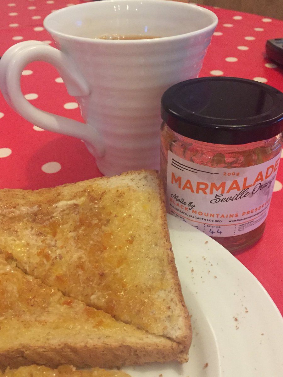 Mrsbellamay's tweet photo. Nothing beats Sunday morning toast and black mountain marmalade, accept when I'm with you @merlin_evans https://t.co/iw3zUjO7Bm