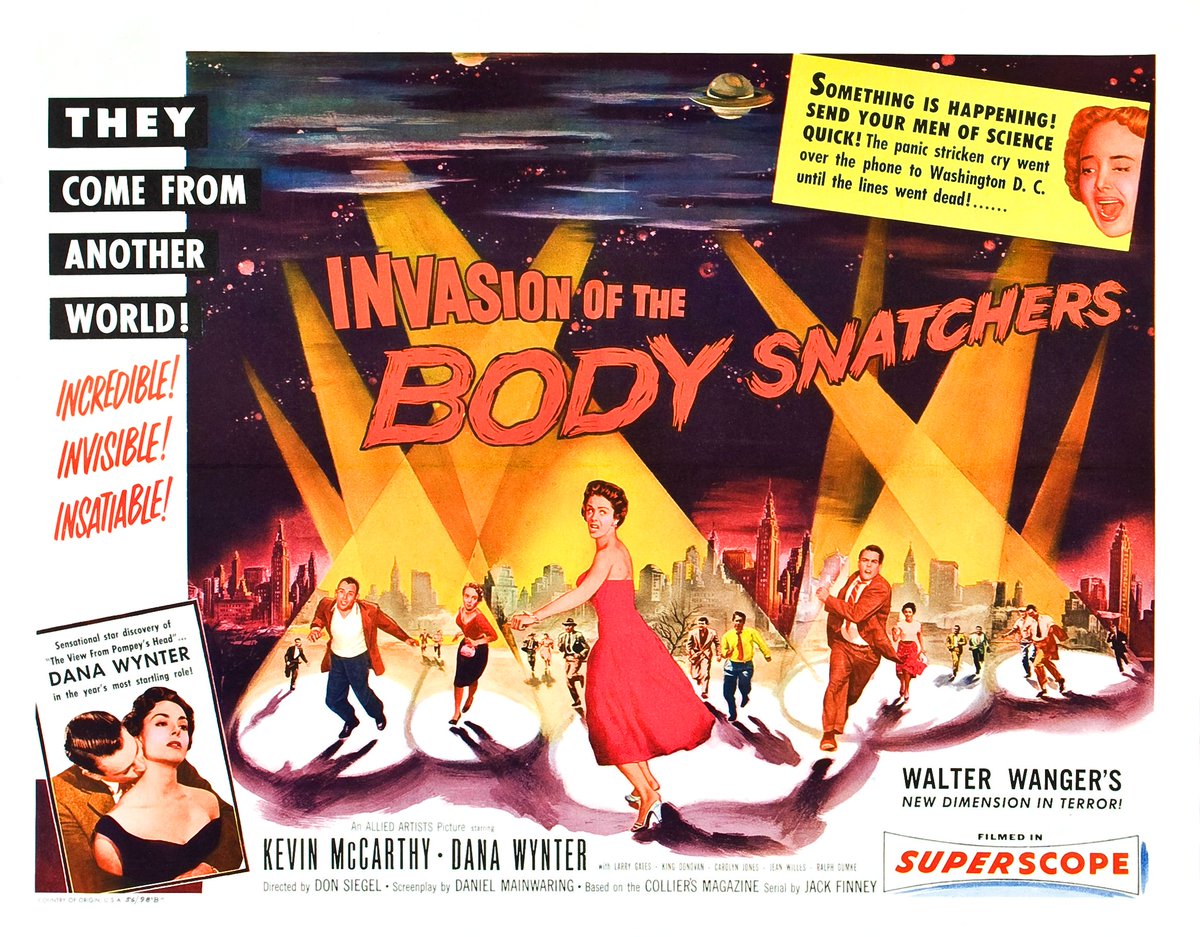classic_horrors's tweet photo. Released on this day (Feb. 5) in 1956: Invasion of the Body Snatchers! #dayinclassichorror https://t.co/ewkK7E3XFB