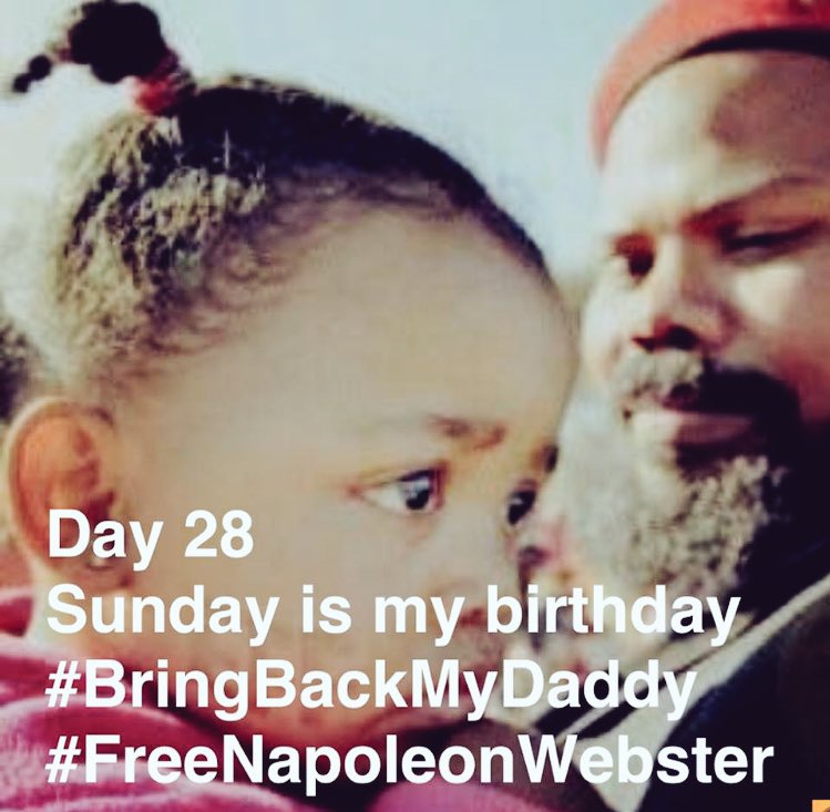 kimheller3's tweet photo. Day 28
Sunday is my 4th birthday 
Bring back my daddy 
😪😪😪😪
#FreeNapoleanWebster https://t.co/yujQFLQprD