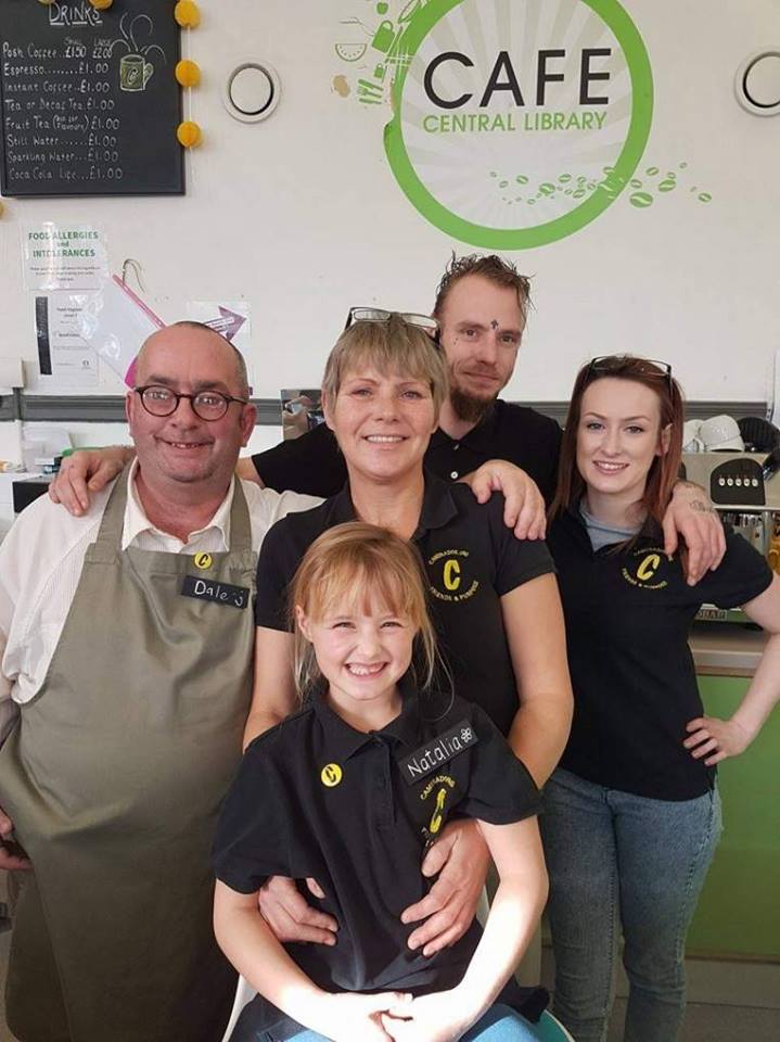LivingroomBpl's tweet photo. The Camerados team Jay, Dawn, Dale and Michaela with our newest and youngest Camerado Tilly https://t.co/qMW1mYTyi8