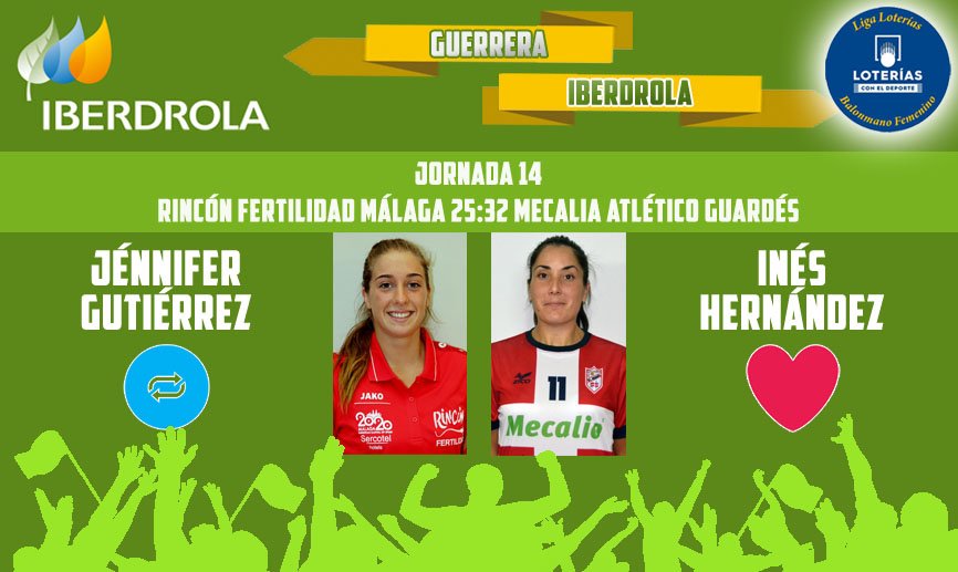 IberdrolaDHF's tweet photo. 🏆 #GuerreraIberdrola
Elige a la MVP del @BMMalagaCosta : @Atlguardes_ofic 
📩 RT / Me gusta
RT: @gb_jenni 
Me gusta: @inesjosefa https://t.co/xNf84rdgde