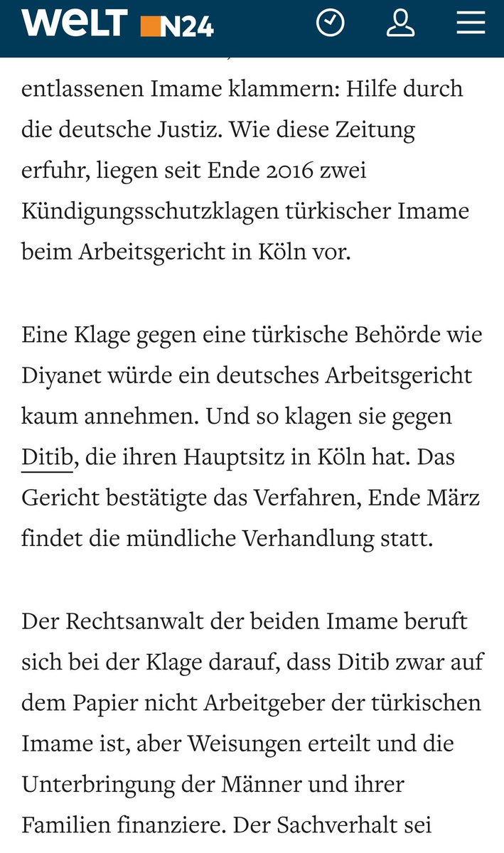 Arnd_Schumacher's tweet photo. @welt türk. #Importimam nicht ausreichend Erdoganfreundlich & wird abberufen. #Erdogansfünftekolonne beschäftigt dt. Arbeitsgerichte. IRRE! https://t.co/CIzEmMbTHX